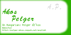 akos pelger business card